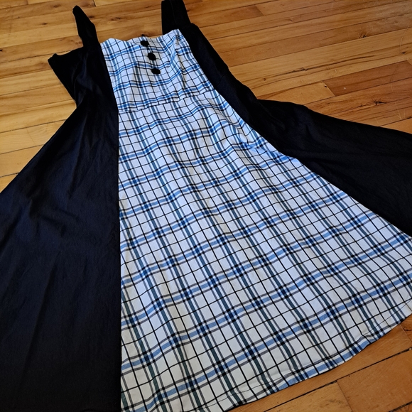 🇨🇦 Putré-Fashion All Dolled Up Dress | Plaid Panel | Retro Pinup | Size LG - Picture 2 of 13